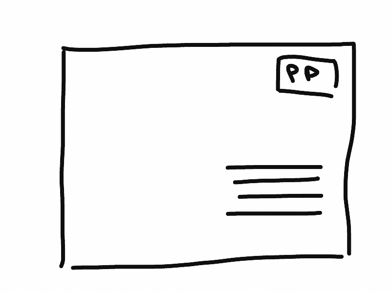 Rückantwortkuvert C4 oder C5 (für das Zurücksenden der Unterlagen ins Homeoffice)